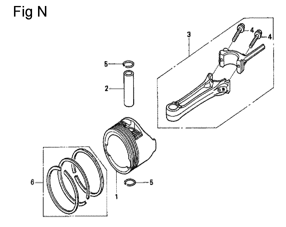 Fig-14 Diagram and Parts List for GCV160A Type E1A4 Honda Engine