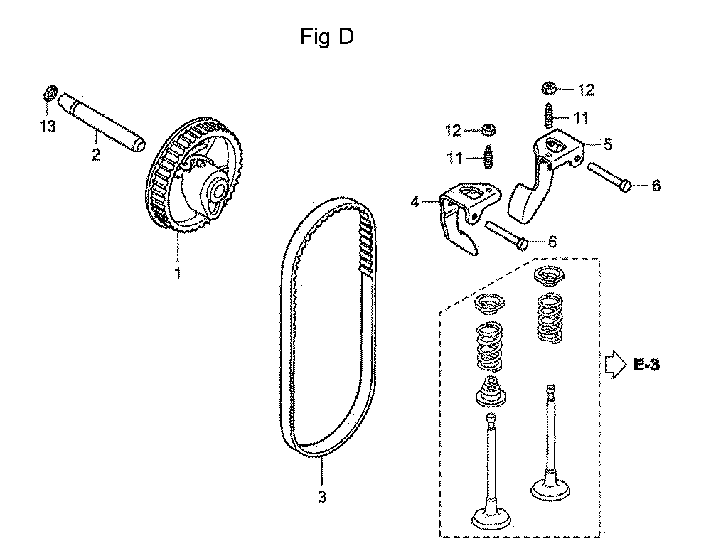 Fig-4 Diagram and Parts List for GC160A Type MHA2 Honda Engine
