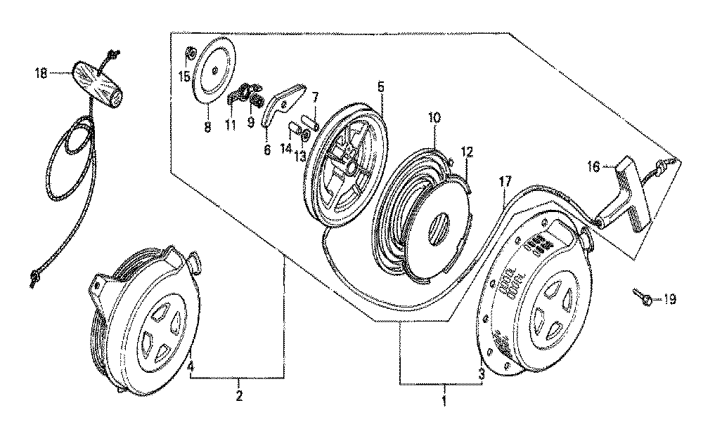 Fig-0 Diagram and Parts List for GX110 Type VA Honda Engine