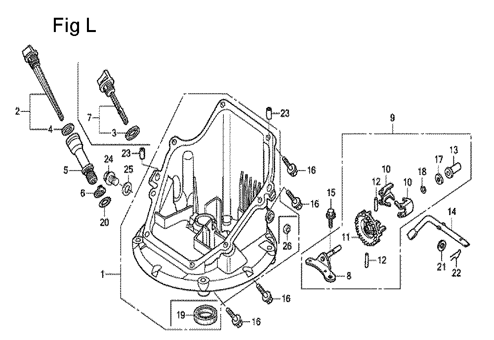 Fig-12 Diagram and Parts List for GCV160A Type E5A4 Honda Engine