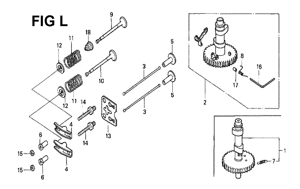 Fig-6 Diagram and Parts List for GXV140 Type N1U Honda Engine