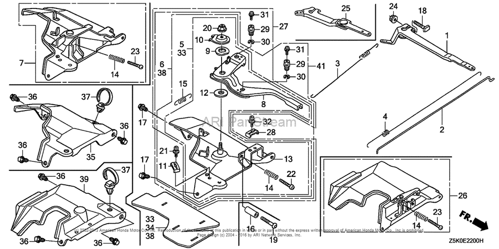 Control Diagram and Parts List for GX270UT2 (typeSMX2)(GCBGT-1000001) Honda Engine