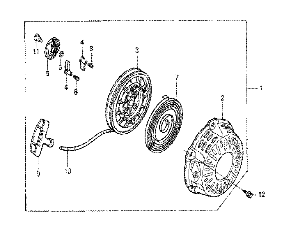 Fig-0 Diagram and Parts List for GX120K1 (QME4)(43-9099999) Honda Engine