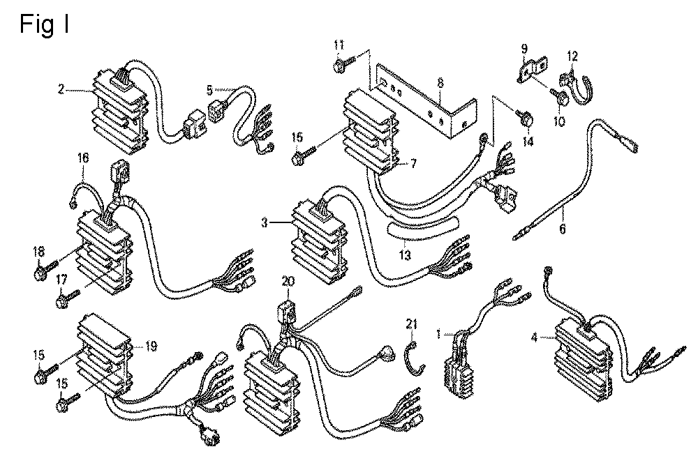 Fig-9 Diagram and Parts List for GCV530 Type QEA3 Honda Engine