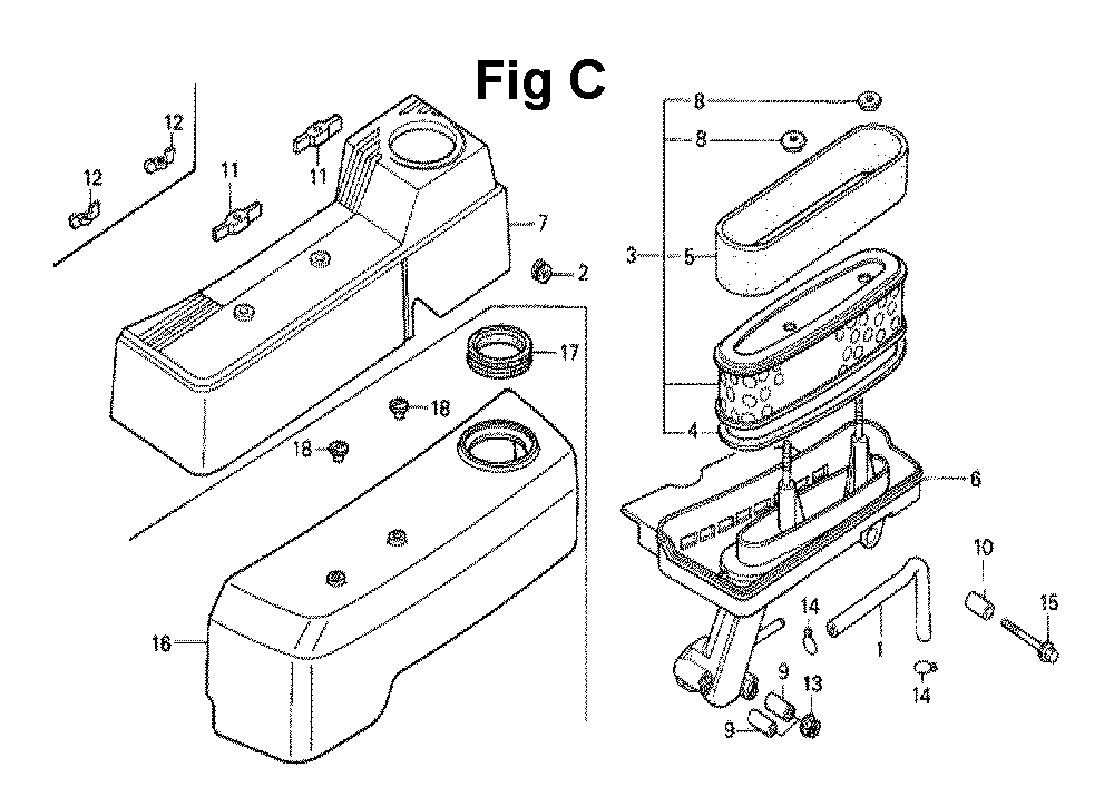 Fig-1 Diagram and Parts List for GXV160 Type N1E2 Honda Engine