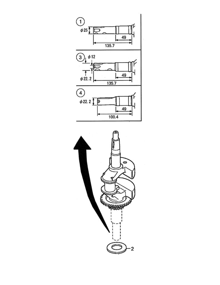 Crankshaft Diagram and Parts List for GCV190-LABHH  Honda Engine