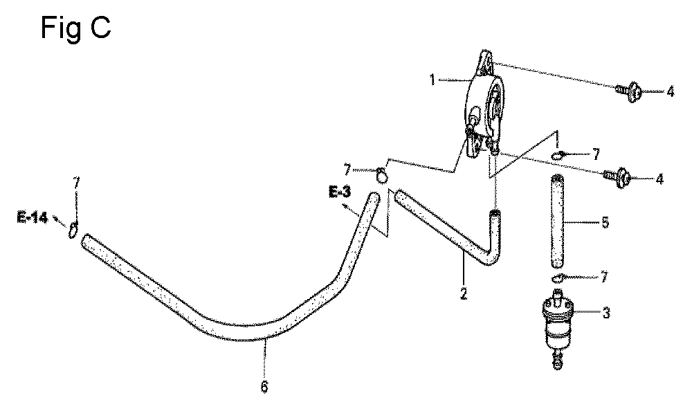 Fig-3 Diagram and Parts List for GCV530 Type QEA Honda Engine