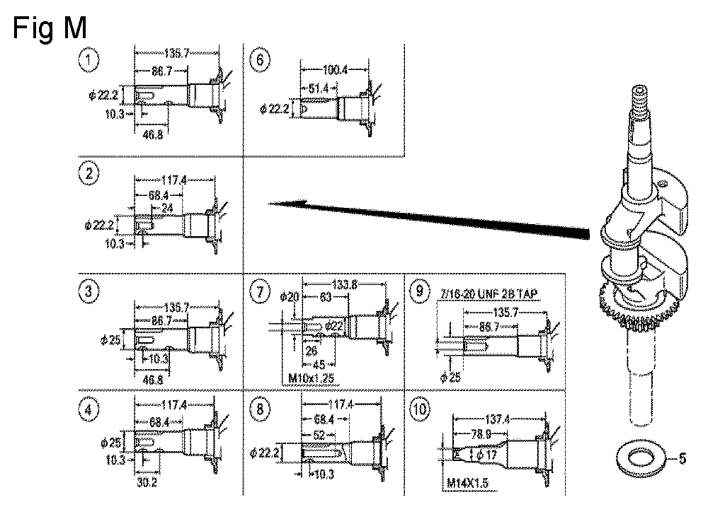 Fig-13 Diagram and Parts List for GCV160A Type R3A Honda Engine