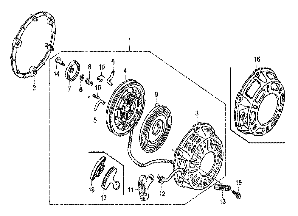 Fig-0 Diagram and Parts List for GX200UT Type QH26 Honda Engine