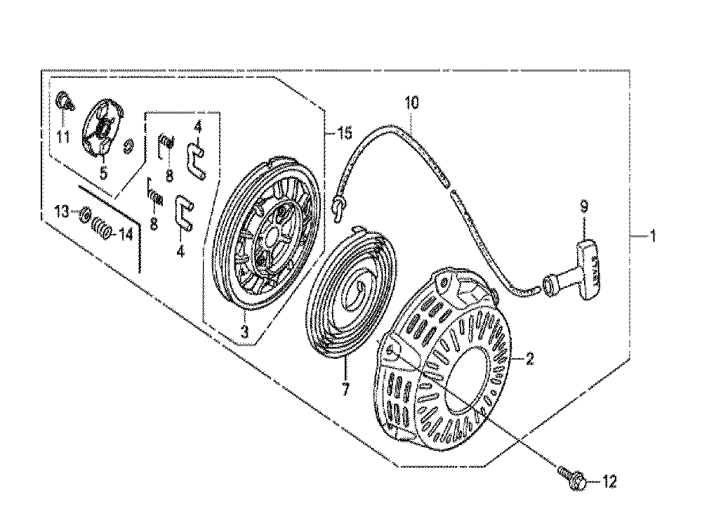 Fig-0 Diagram and Parts List for GX160H1 Type VSPP Honda Engine