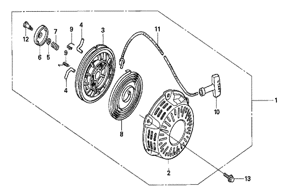 Fig-0 Diagram and Parts List for GX120U1 Type HX26 Honda Engine