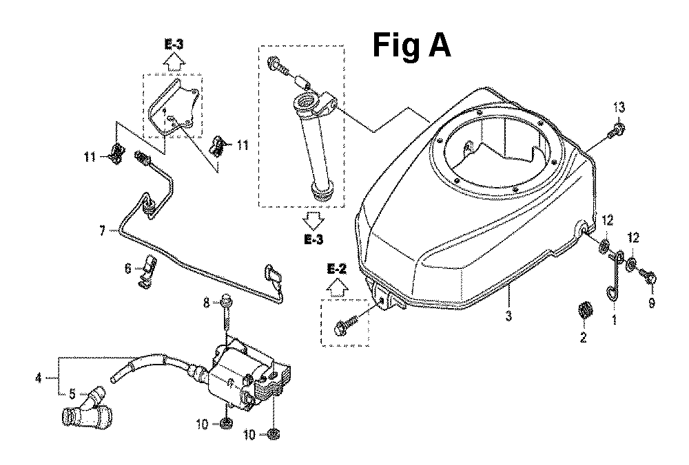 Fig-3 Diagram and Parts List for GXV160UH2 Type TBE Honda Engine