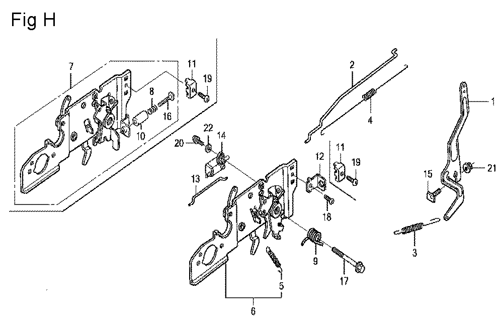Fig-8 Diagram and Parts List for GCV160LA Type BHH Honda Engine