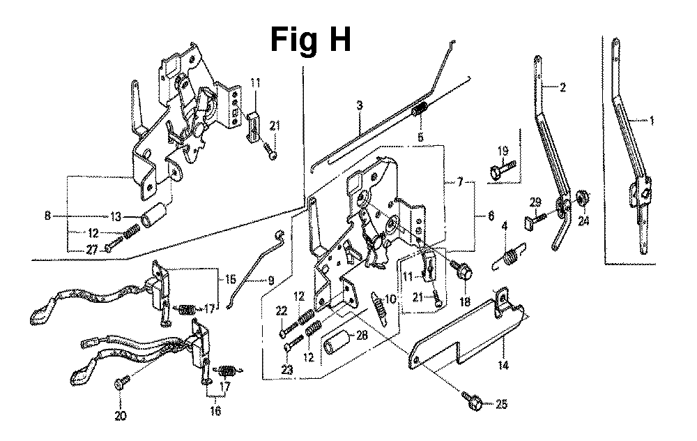 Fig-6 Diagram and Parts List for GXV120 Type PFTH Honda Engine