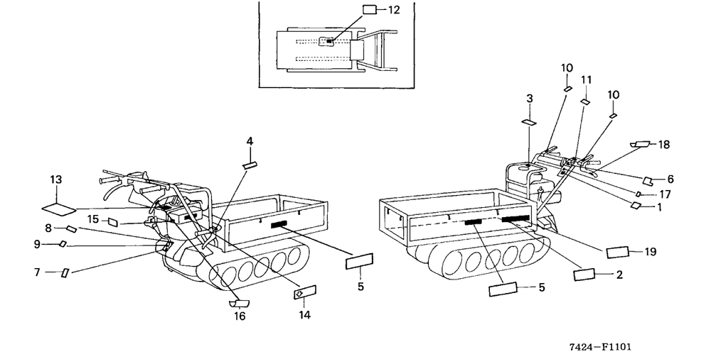 Labels (Hp400k3) Diagram and Parts List for HP400K3 (Type  BA/C)(NAA-2800448 - 9999999) Honda Lawn Tractor Accessories