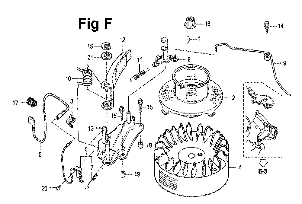 Fig-13 Diagram and Parts List for GXV160UH2 Type A1TT Honda Engine