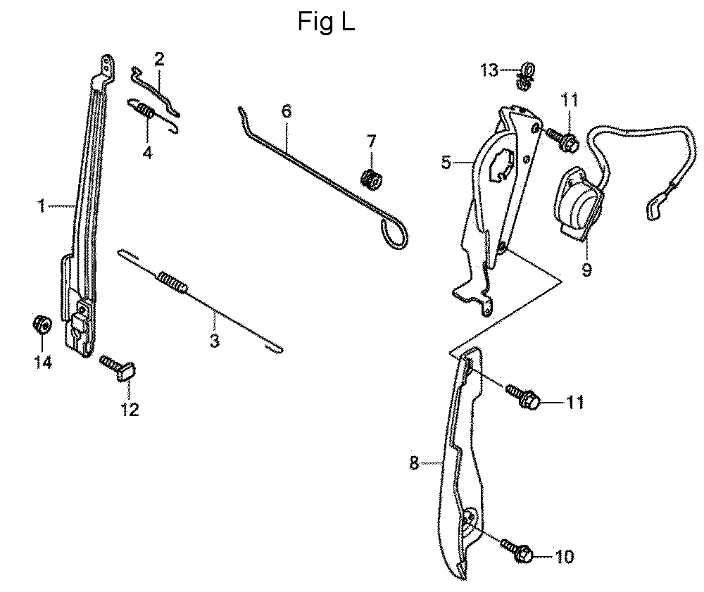 Fig-12 Diagram and Parts List for GS160LA Type QHAF Honda Engine
