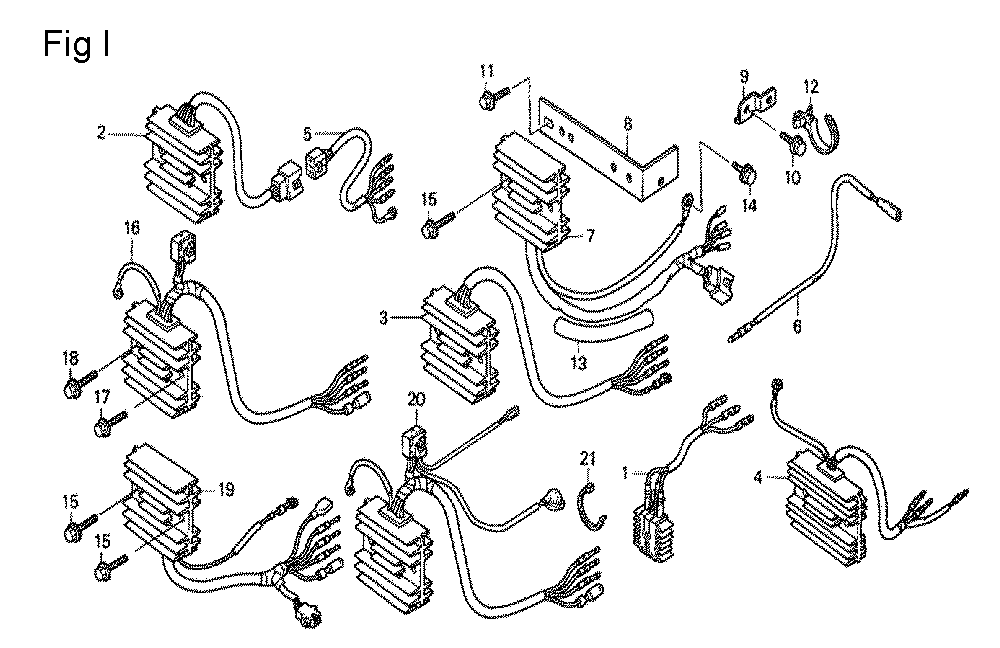 Fig-8 Diagram and Parts List for GCV530 Type DXA1 Honda Engine