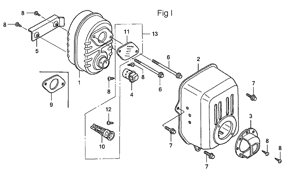 Fig-9 Diagram and Parts List for GC160A Type QHA2 Honda Engine