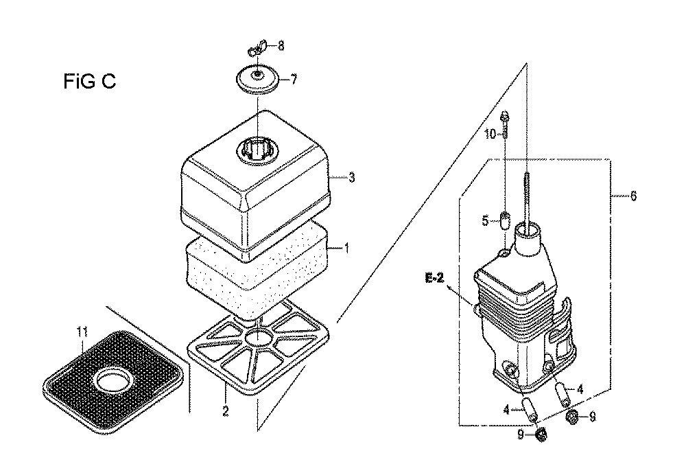 Fig-3 Diagram and Parts List for GX120T1 Type QDBR Honda Engine