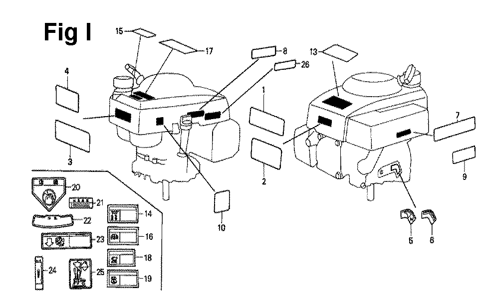 Fig-11 Diagram and Parts List for GXV120 Type SF Honda Engine