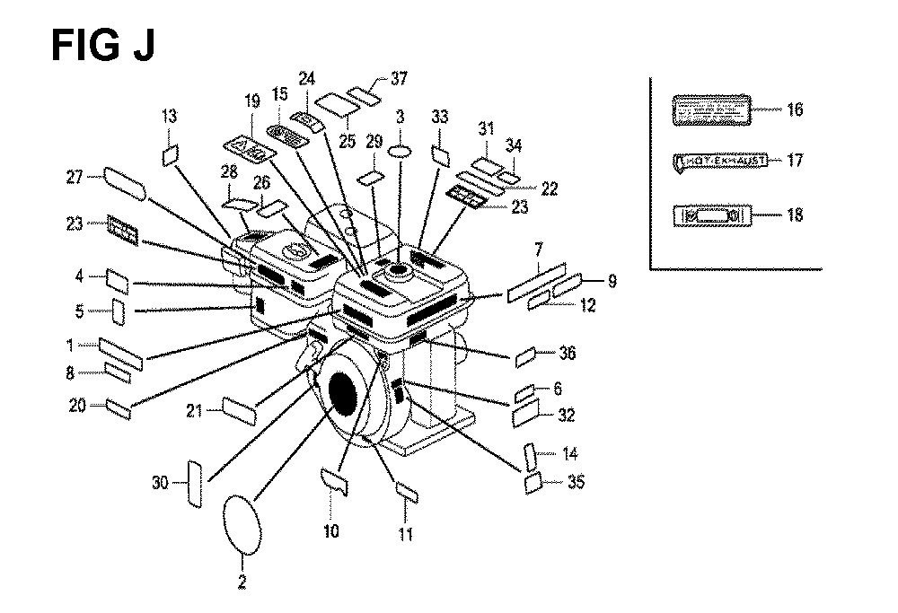 Fig-10 Diagram and Parts List for GX120K1 Type SJD2 Honda Engine