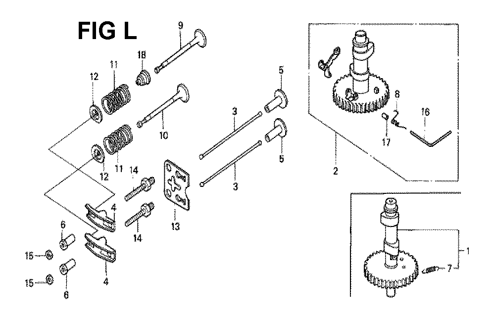 Fig-10 Diagram and Parts List for GXV140 Type N21 Honda Engine