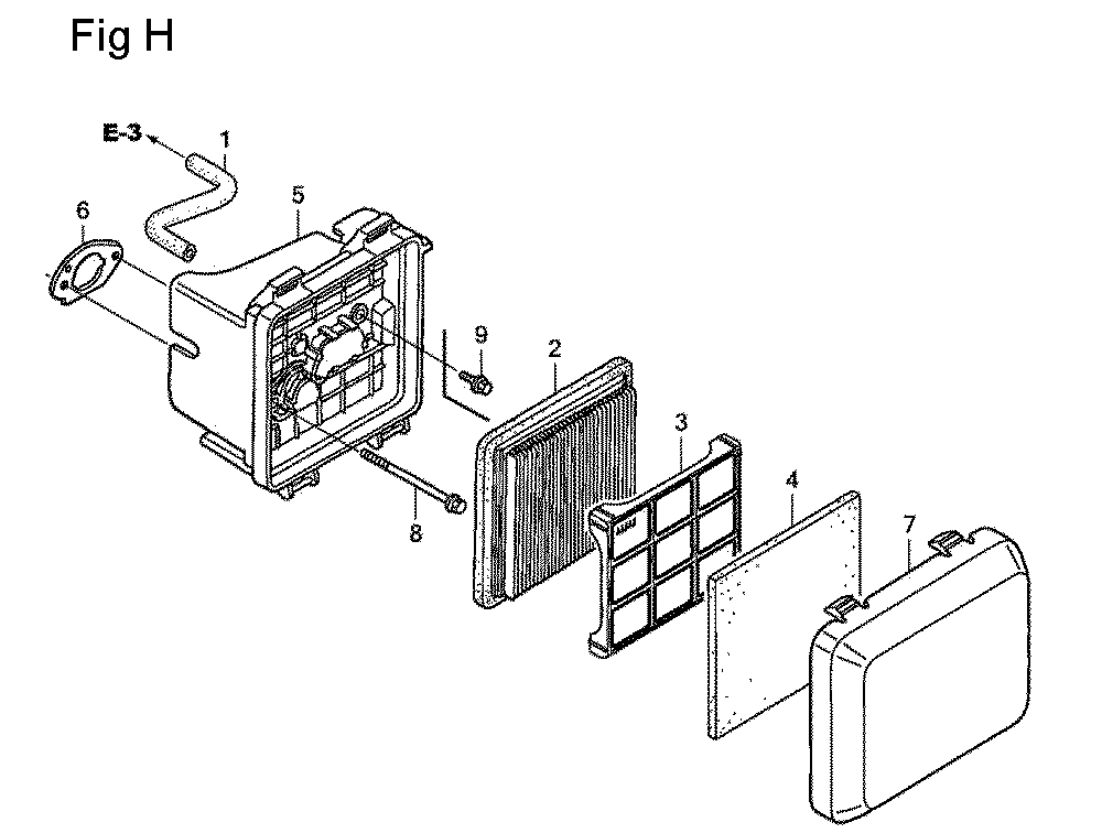 Fig-8 Diagram and Parts List for GSV190LA Type A3T Honda Engine