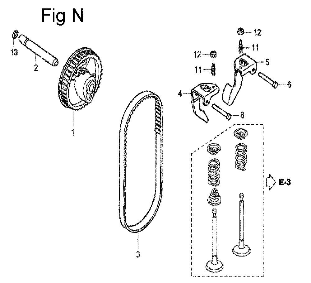 Fig-14 Diagram and Parts List for GC160 Type VXJ Honda Engine