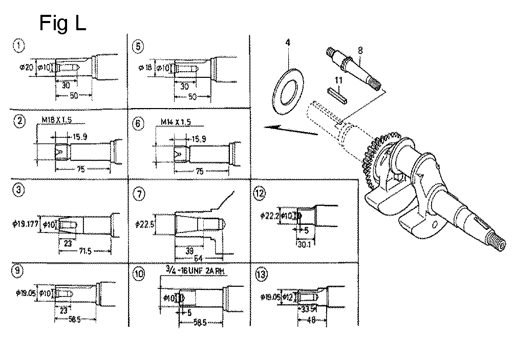 Fig-12 Diagram and Parts List for GC160A Type QHEP Honda Engine