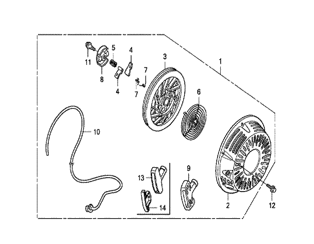 Fig-0 Diagram and Parts List for GX270RT Type VPX5 Honda Engine