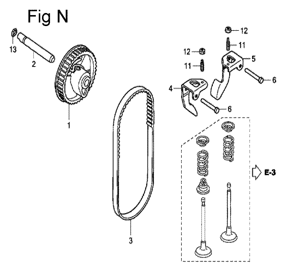 Fig-14 Diagram and Parts List for GC135 Type WXE Honda Engine