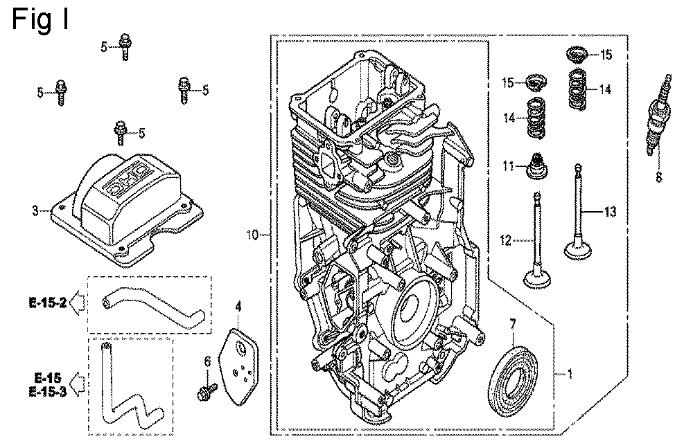 Fig-9 Diagram and Parts List for GC160A Type QHEB Honda Engine