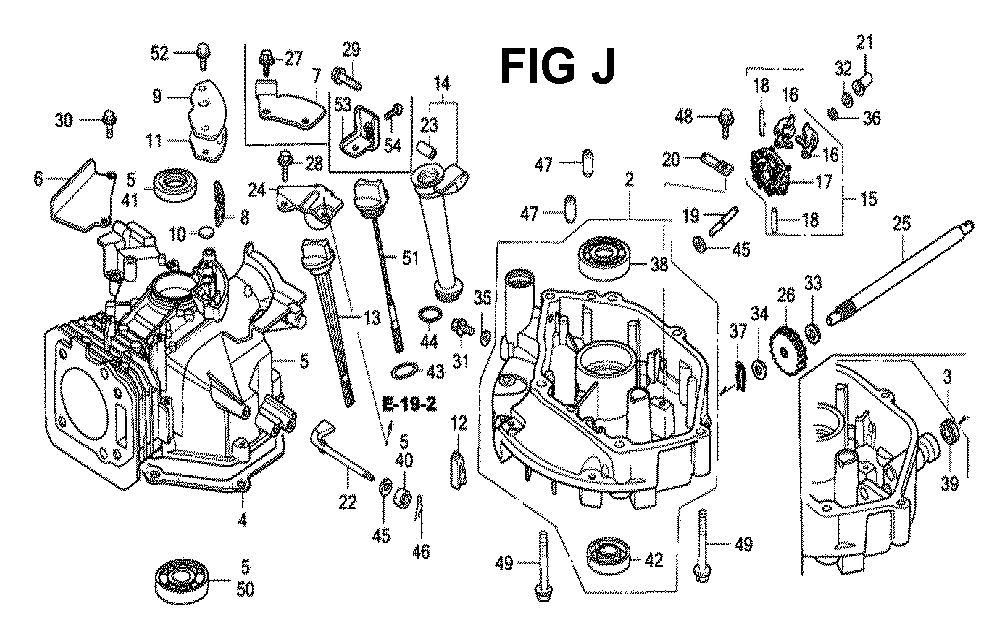Fig-10 Diagram and Parts List for GXV160K1 Type N65 Honda Engine