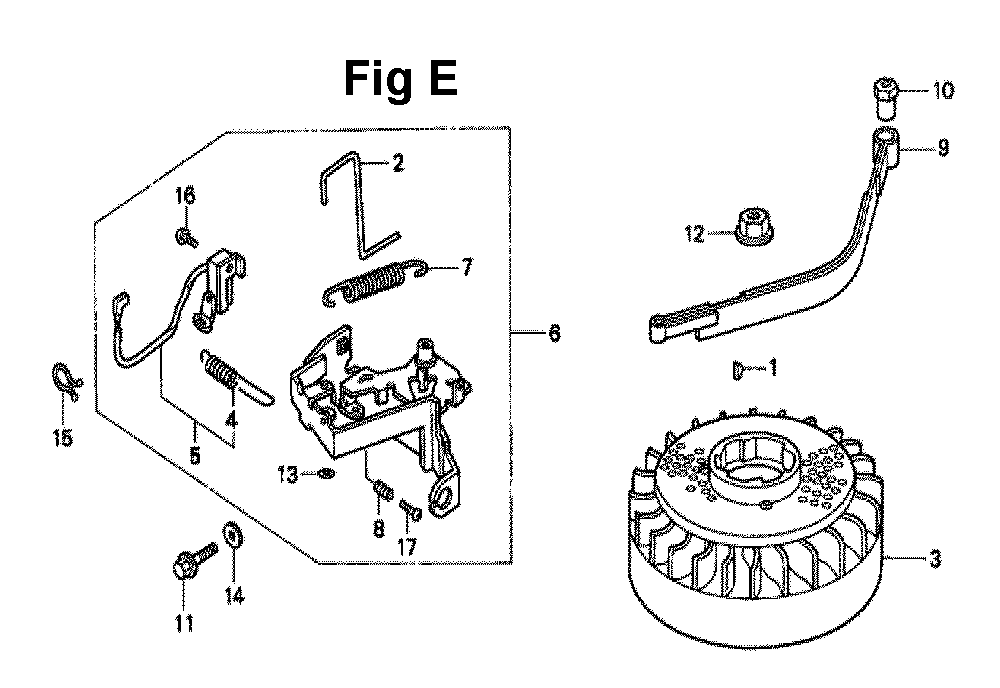 Fig-1 Diagram and Parts List for GXV160K1 Type A12 Honda Engine