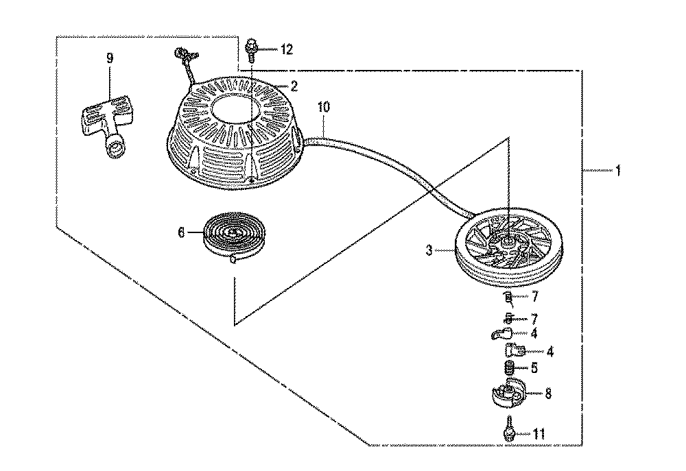 Fig-0 Diagram and Parts List for GXV520U Type QRA4 Honda Engine
