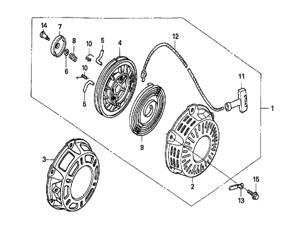Fig-0 Diagram and Parts List for GX160U1 Type QXE8 Honda Engine