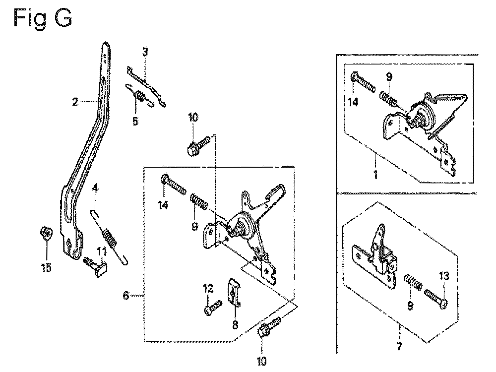 Fig-7 Diagram and Parts List for GX100U Type SA2 Honda Engine
