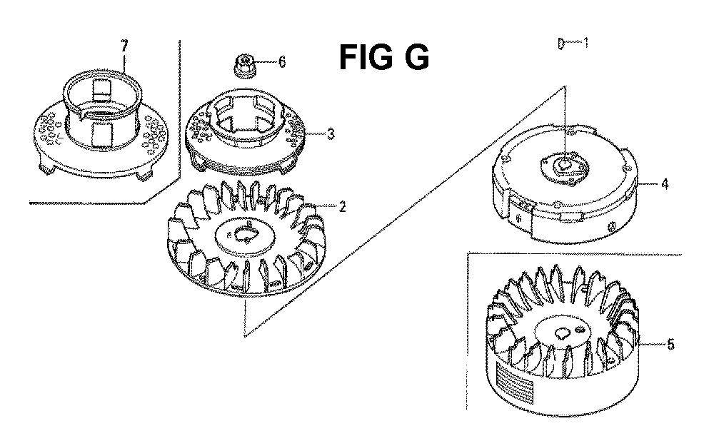 Fig-4 Diagram and Parts List for GXV160H2 Type SFL1 Honda Engine