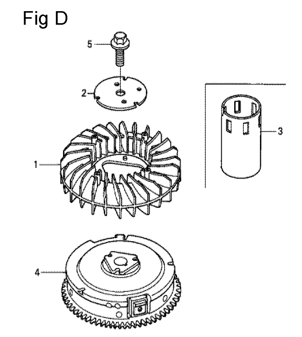 Fig-4 Diagram and Parts List for GCV530 Type DXA1 Honda Engine