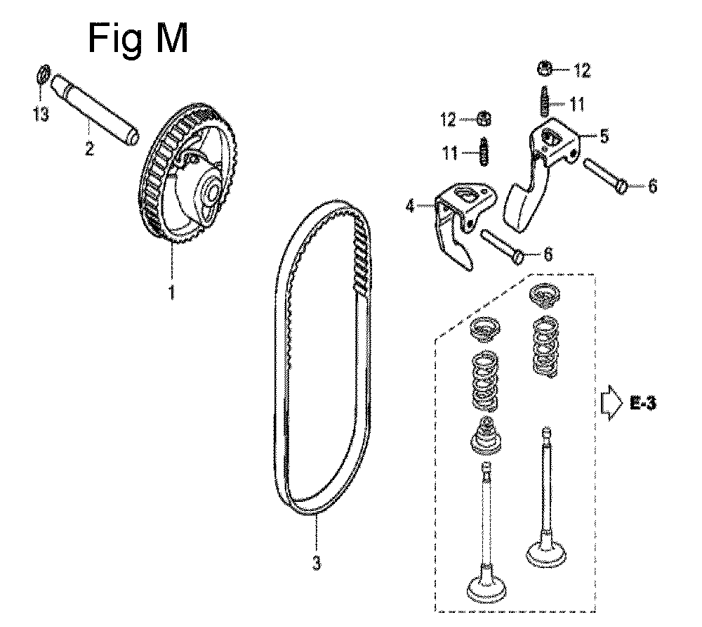 Fig-13 Diagram and Parts List for GC160 Type QHEP Honda Engine