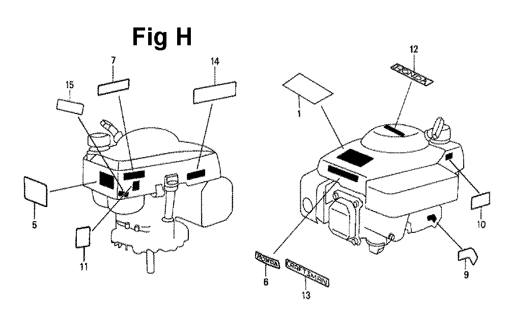 Fig-13 Diagram and Parts List for GXV140 Type A1KT Honda Engine