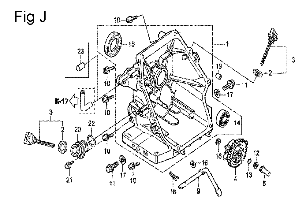 Fig-10 Diagram and Parts List for GC160 Type QHET Honda Engine