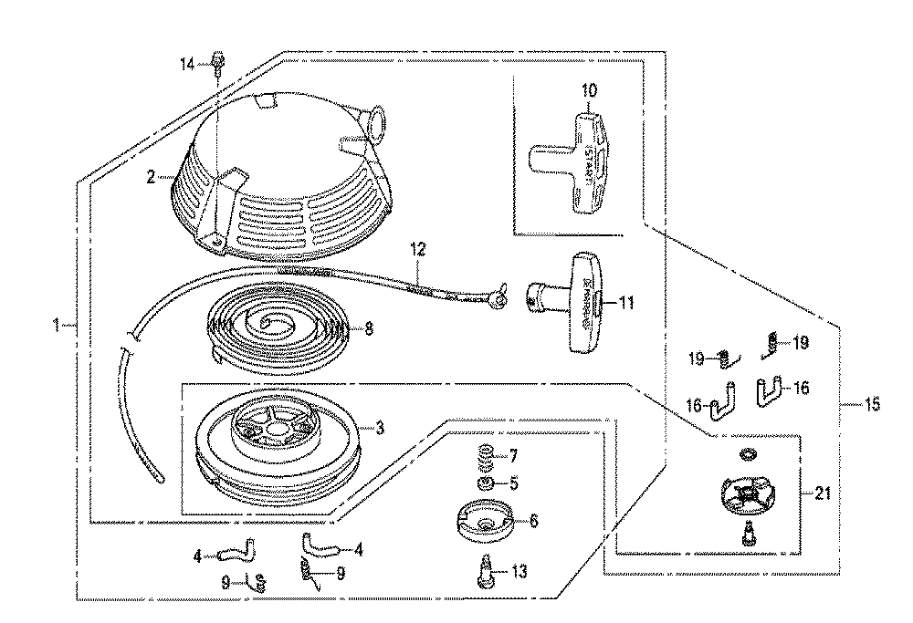 Fig-0 Diagram and Parts List for GXV160H2 Type A1N5 Honda Engine