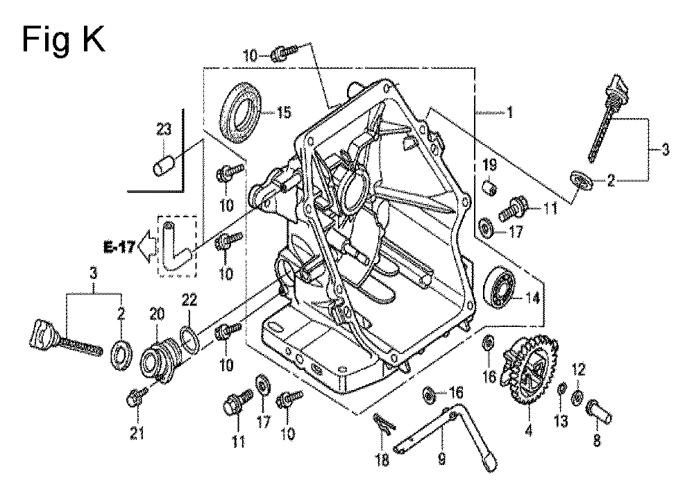 Fig-11 Diagram and Parts List for GC160A Type QHE Honda Engine