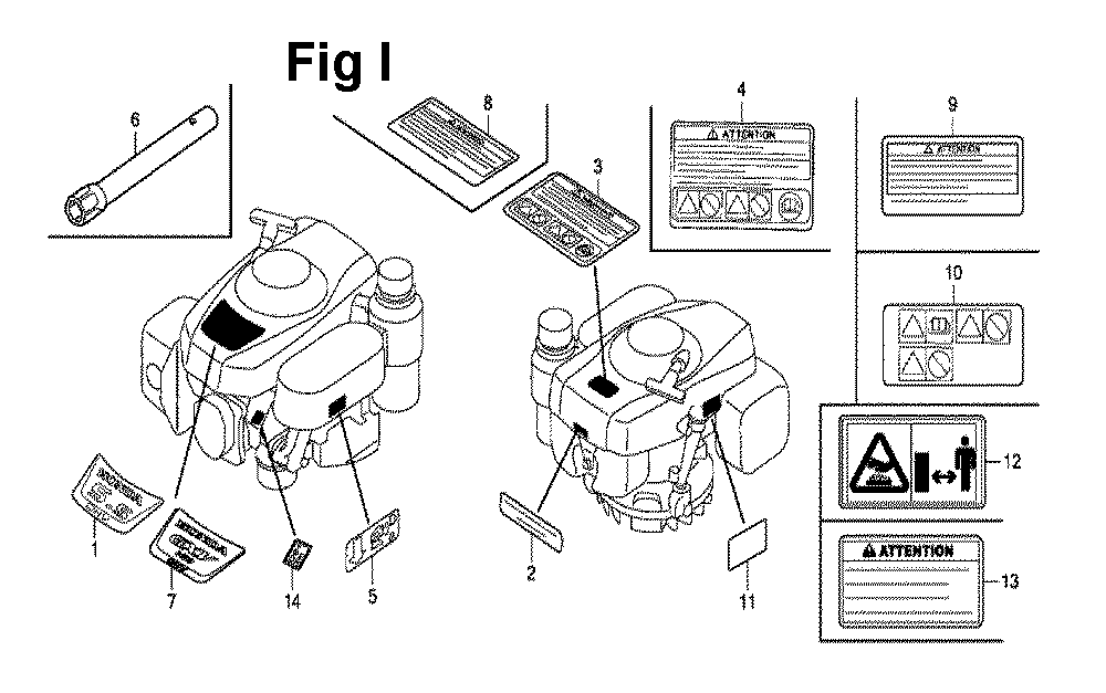 Fig-9 Diagram and Parts List for GXV160UH2 Type N12 Honda Engine