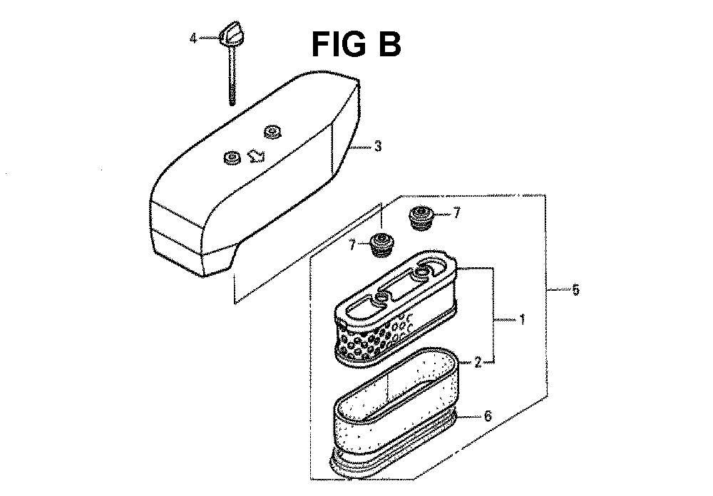 Fig-6 Diagram and Parts List for GXV160K1 Type N1M Honda Engine