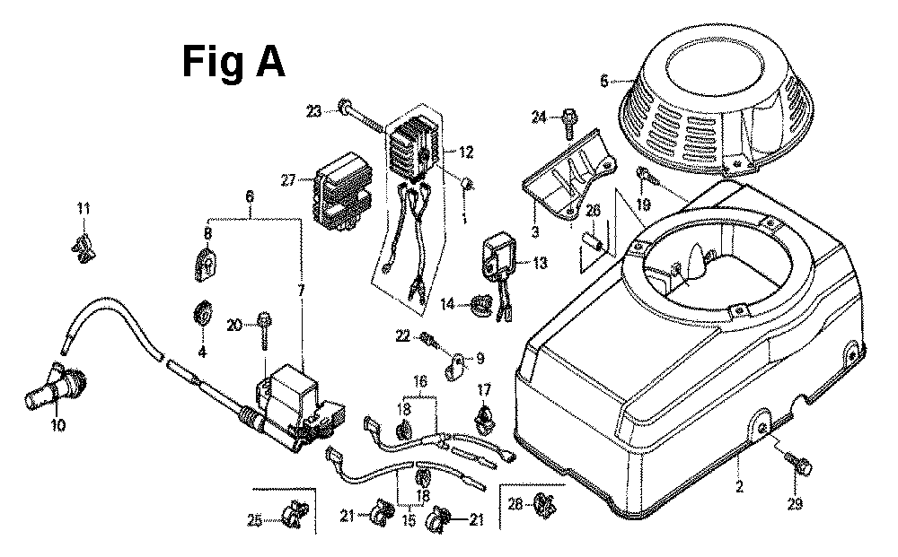 Fig-3 Diagram and Parts List for GXV340 Type DNE Honda Engine