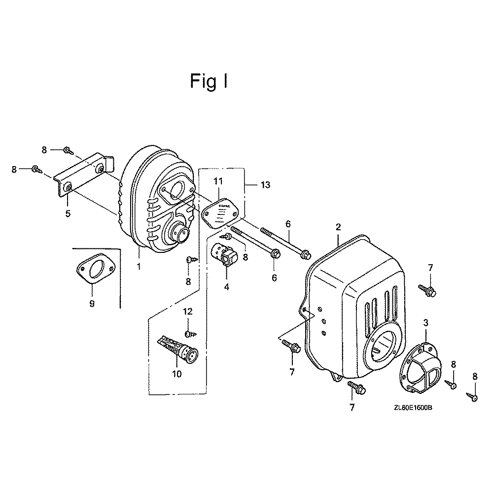 Fig-9 Diagram and Parts List for GC135 Type PHA Honda Engine
