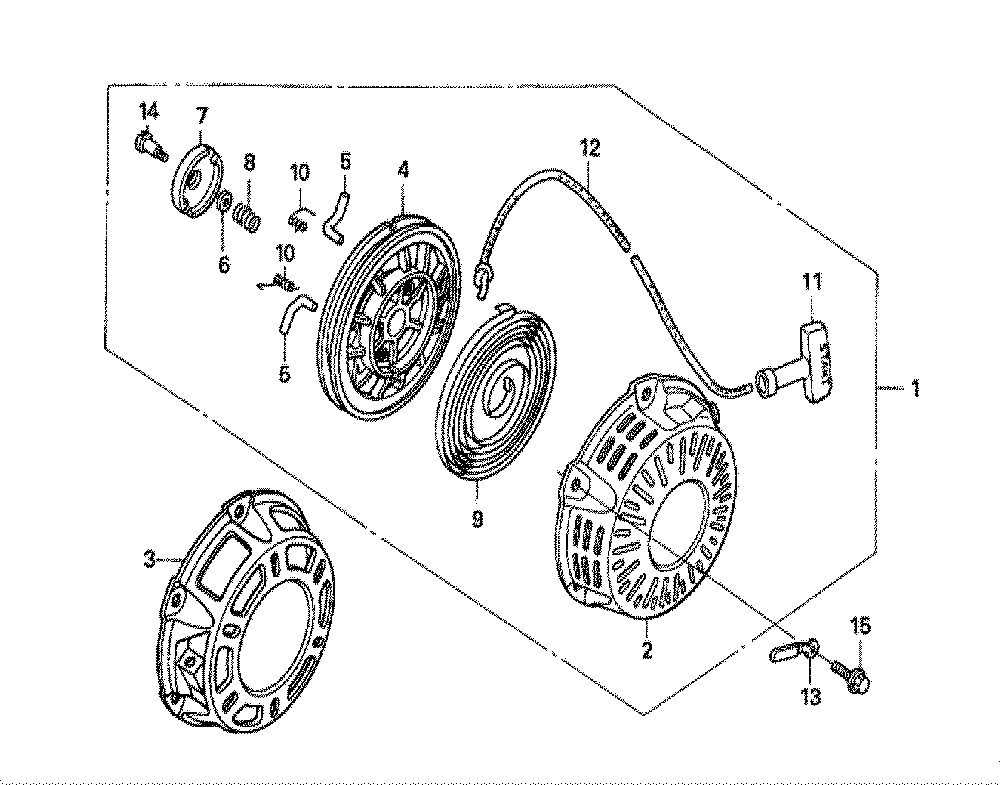 Fig-0 Diagram and Parts List for GX160U1 Type QMZ2 Honda Engine